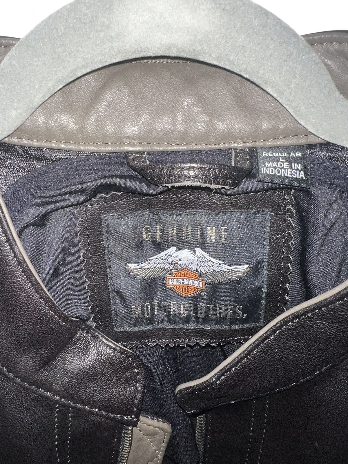 Harley Davidson × Vintage Harley Davidson Leather Racer Jacket Size US L / EU 52-54 / 3 - 6 Thumbnail