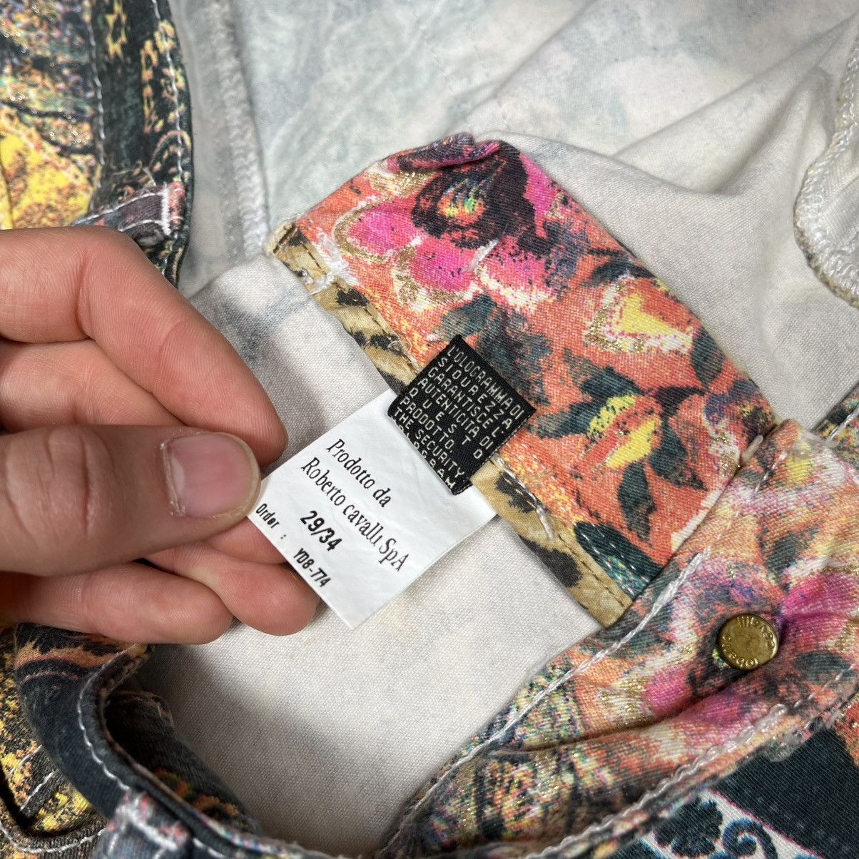 Roberto Cavalli Roberto Cavalli 2003 Printed Jacket & Jeans Set Patchwork Size 25" / US 0 / IT 36 - 24 Thumbnail