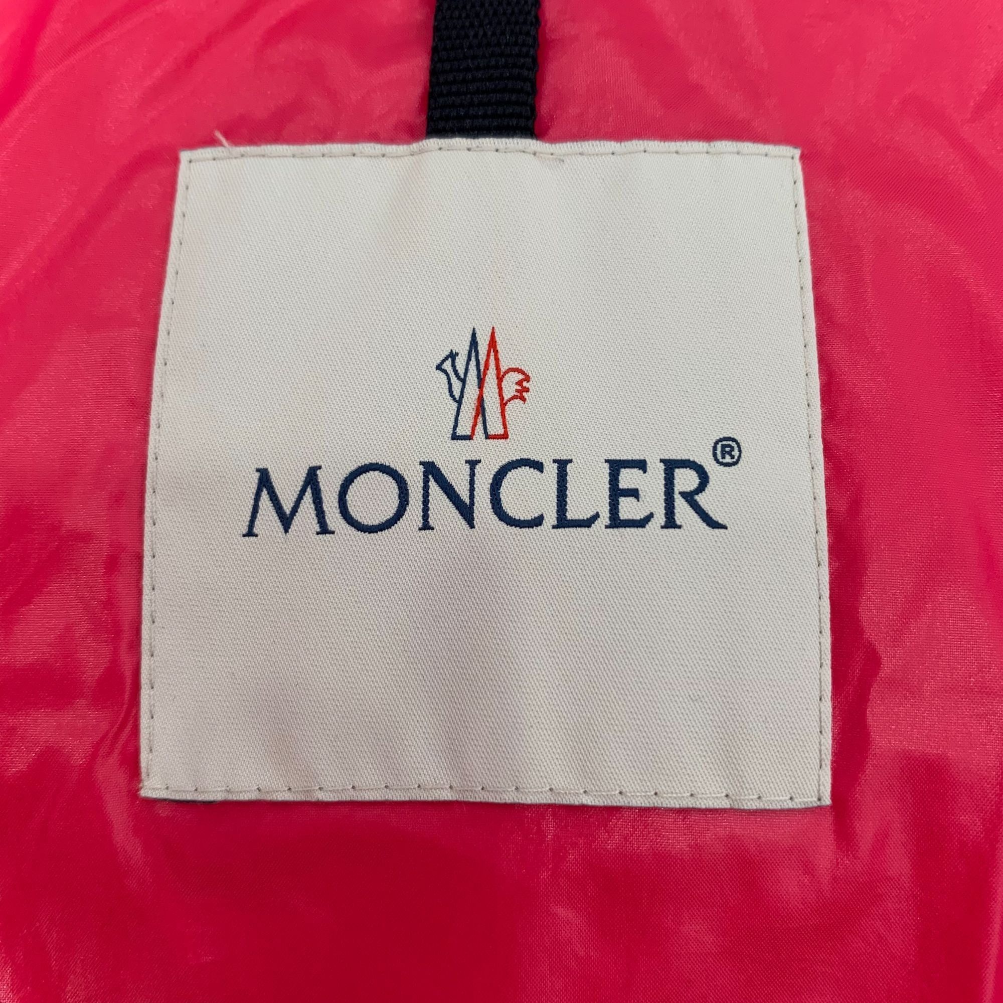 Moncler Moncler Red Velvet Logo Down Jacket (Size XXS) Size XXS / US 00 / IT 34 - 2 Thumbnail