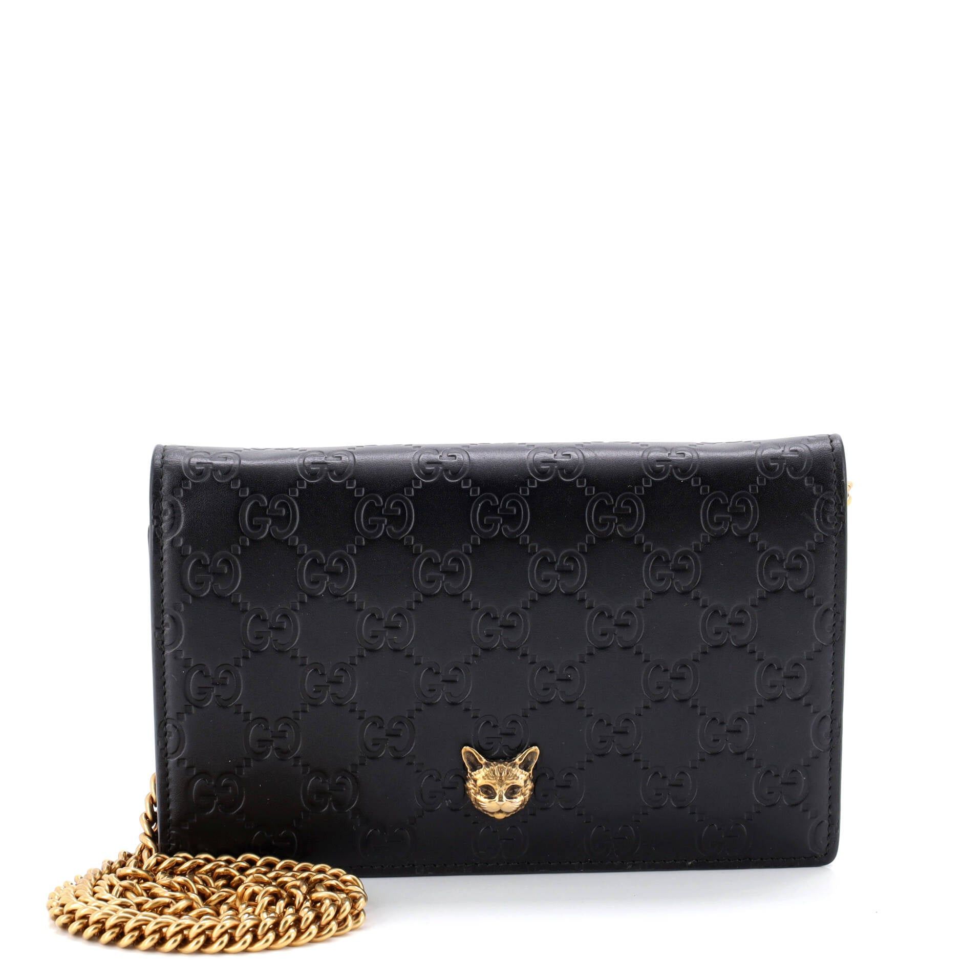 Gucci Crystal Cat Wallet on Chain Size ONE SIZE - 1 Thumbnail
