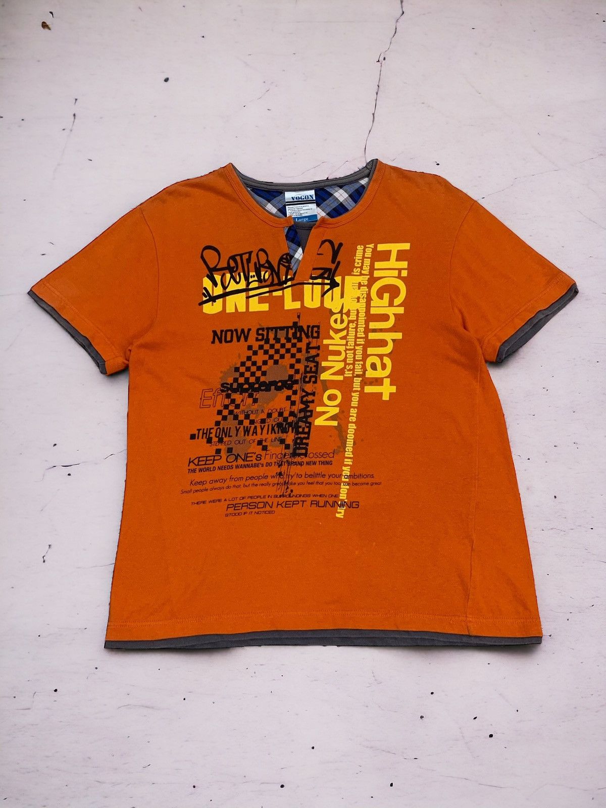 Japanese Brand Vogon Y2k Graffiti Layered V Collar One Love Fonting Size US L / EU 52-54 / 3 - 1 Thumbnail