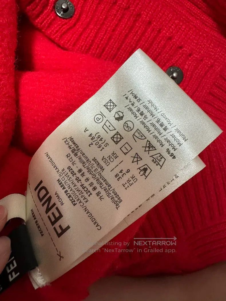 Fendi Fendi Mink Hair V-Neck Embroidered Letter Open Cardigan Sh Size XS / US 0-2 / IT 36-38 - 3 Thumbnail