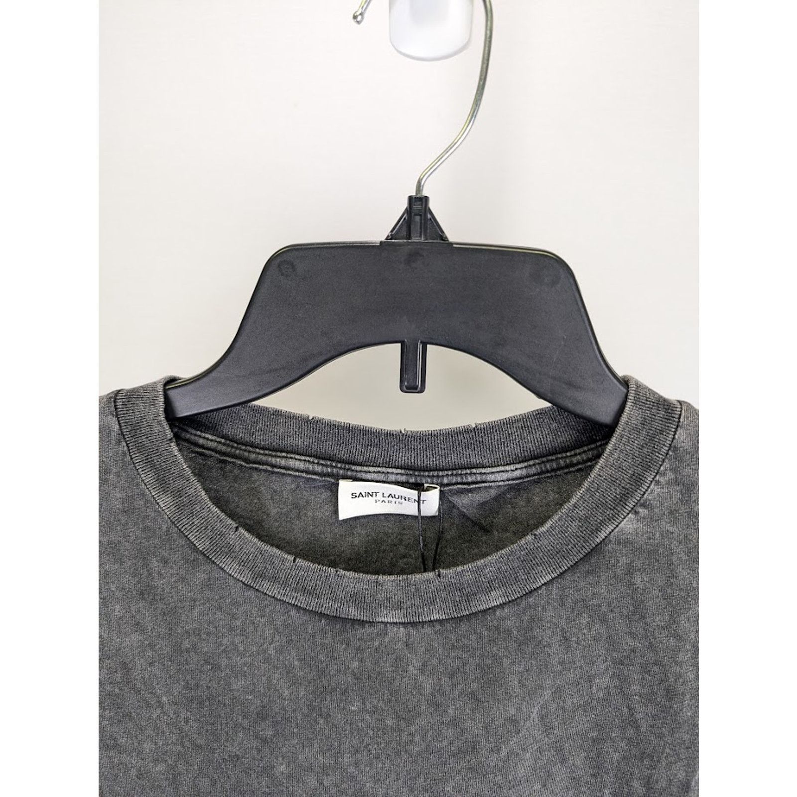 Saint Laurent Paris o1rshd1 Logo Print T-Shirt in Black Size US XXL / EU 58 / 5 - 4 Thumbnail