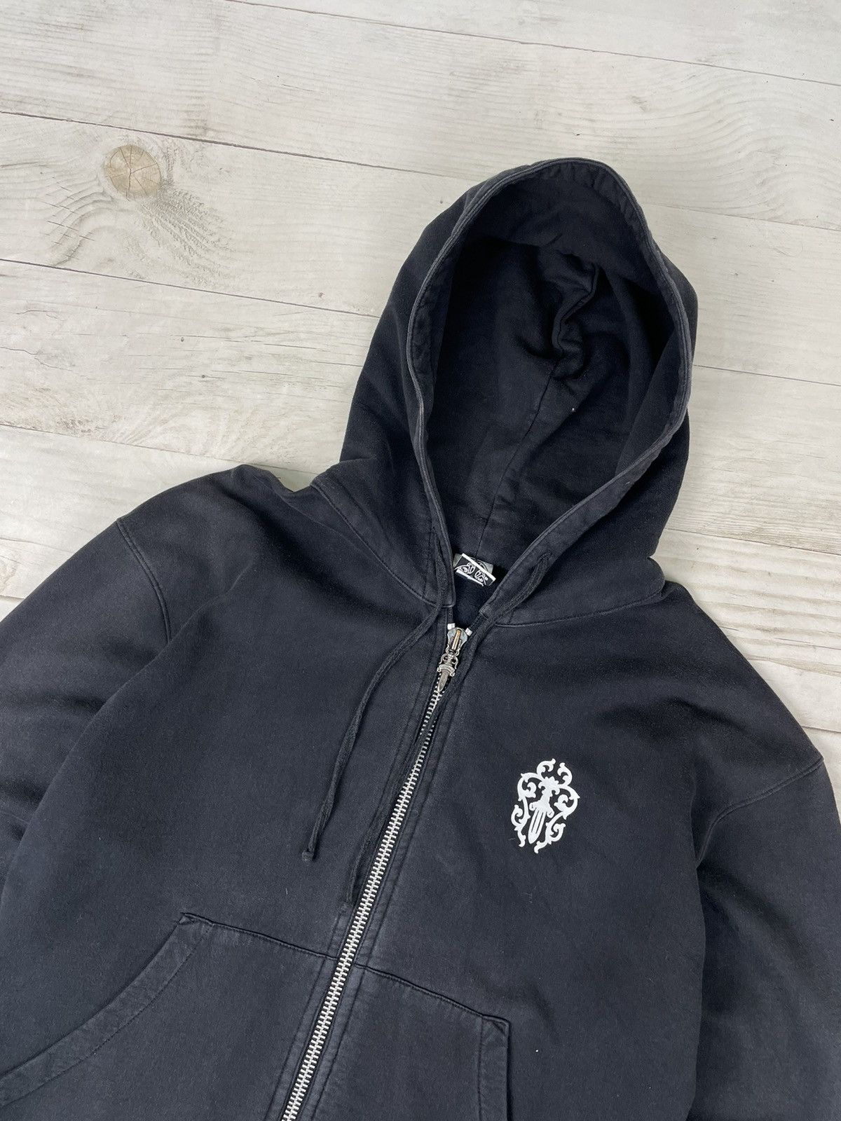 Chrome Hearts Chrome hearts Hoodie Dagger Leather Patch Horseshoe Spellout Size US L / EU 52-54 / 3 - 6 Thumbnail