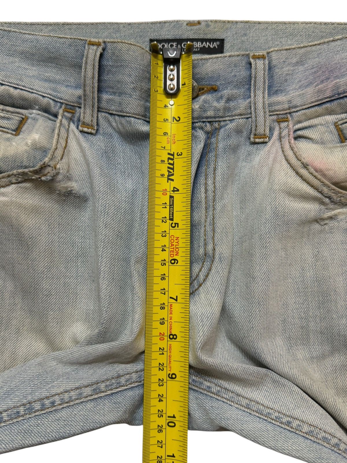 Dolce & Gabbana Vintage 90s Dolce & Gabbana Light Wash Distress Straight Leg Size US 30 / EU 46 - 10 Thumbnail