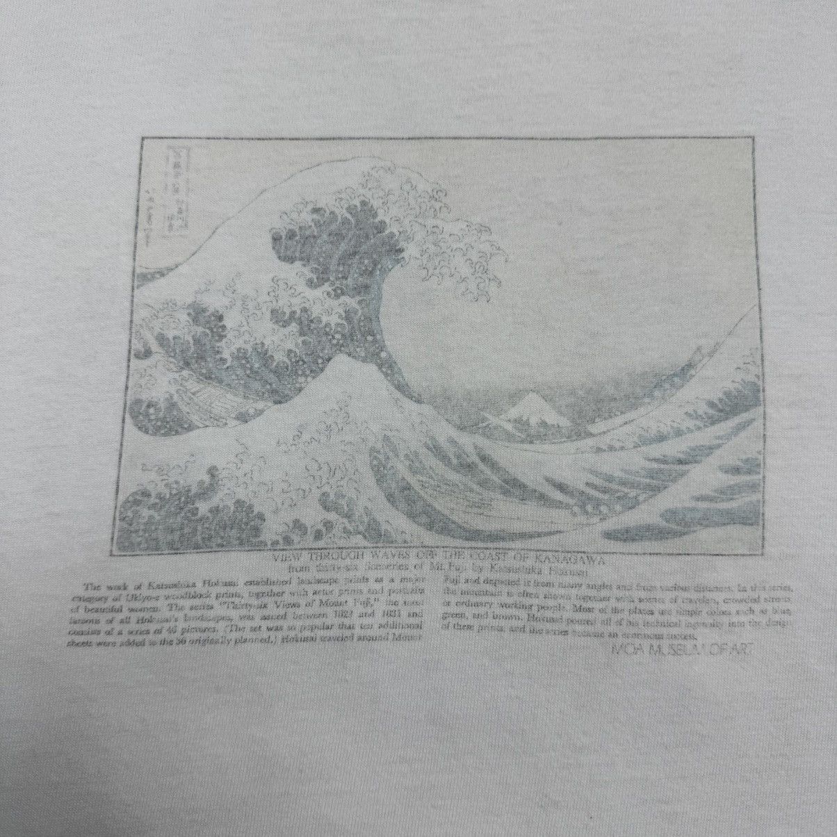 Vintage Vintage Art Katsushika Hokusai Wave off Kanagawa T-shirt Size US L / EU 52-54 / 3 - 6 Thumbnail