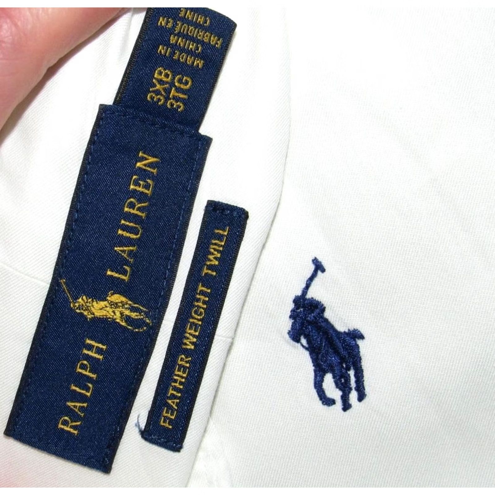 Ralph Lauren Polo RALPH LAUREN White Short Sleeve Feather Weight Twill Button Down Shirt 3XB Size US XXL / EU 58 / 5 - 3 Thumbnail