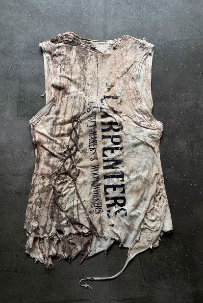 Other NNNC Distressed Drawstring Print Vest Size US XS / EU 42 / 0 - 2 Thumbnail