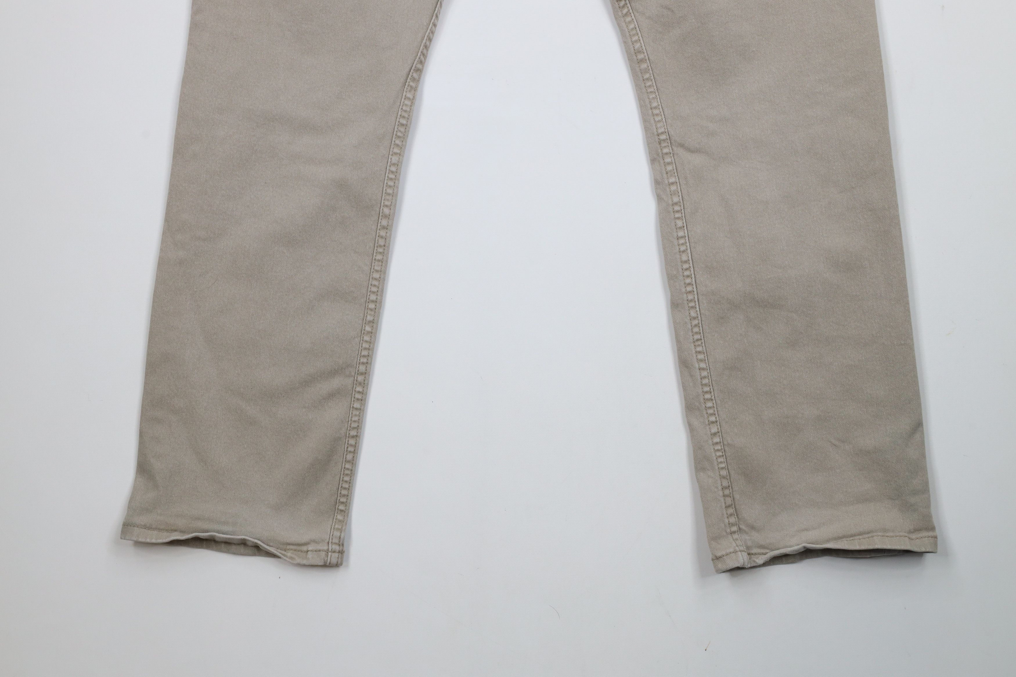 Levi's × Vintage Vintage Y2K Levis 513 Slim Fit Straight Leg Jeans Beige Size US 36 / EU 52 - 13 Thumbnail