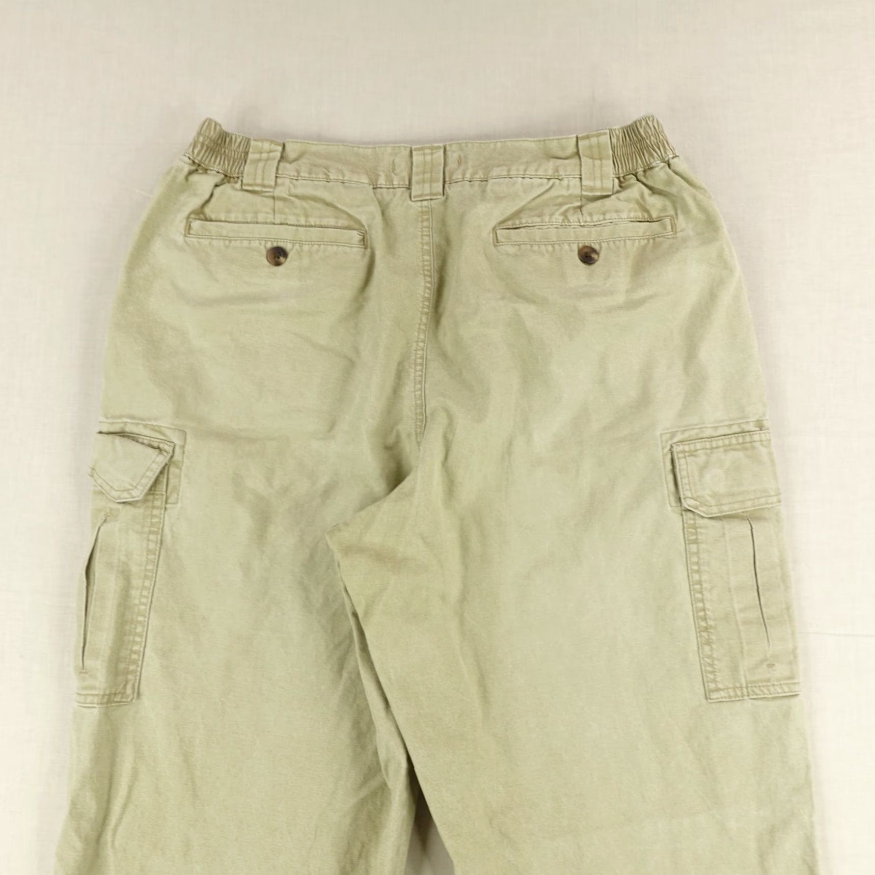 Vintage LL Bean Pants Mens 35x29 Cargo Work Tropic Weight Comfort Waist Beige Size US 35 - 5 Thumbnail