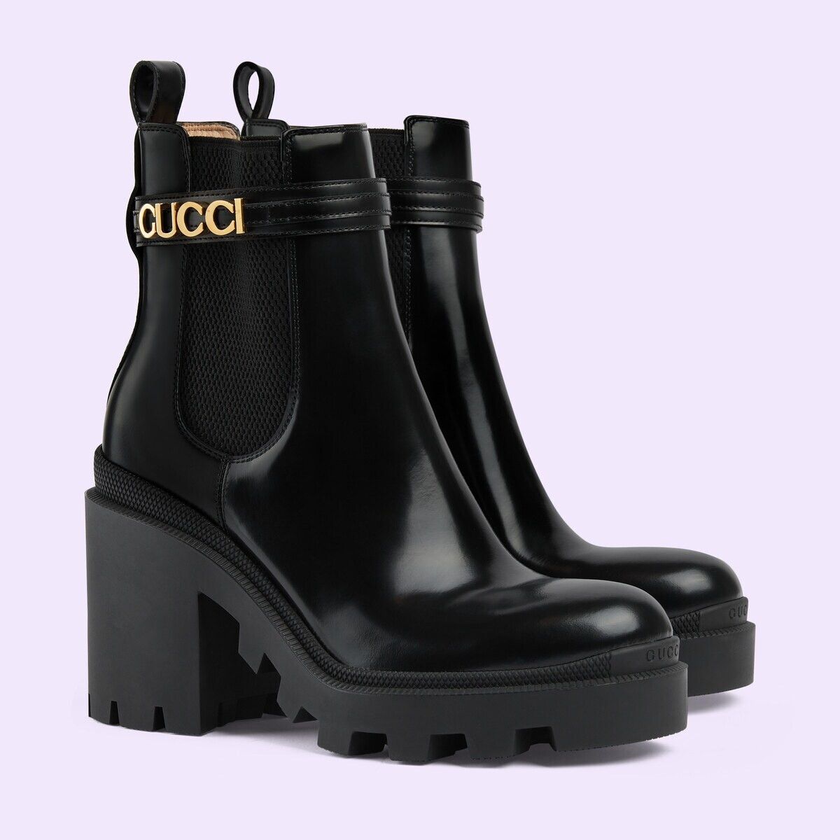 Gucci o1s1wg110125 Ankle Boots With Logo in Black Size US 10.5 / IT 40.5 - 2 Thumbnail