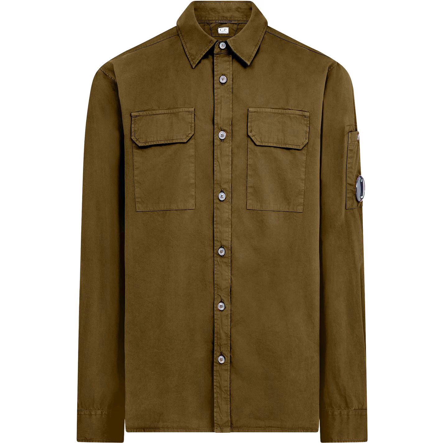 C.P. Company o1g2r1mq0426 Lens Long Sleeve Double Chest Overshirt Green Size US S / EU 44-46 / 1 - 1 Thumbnail
