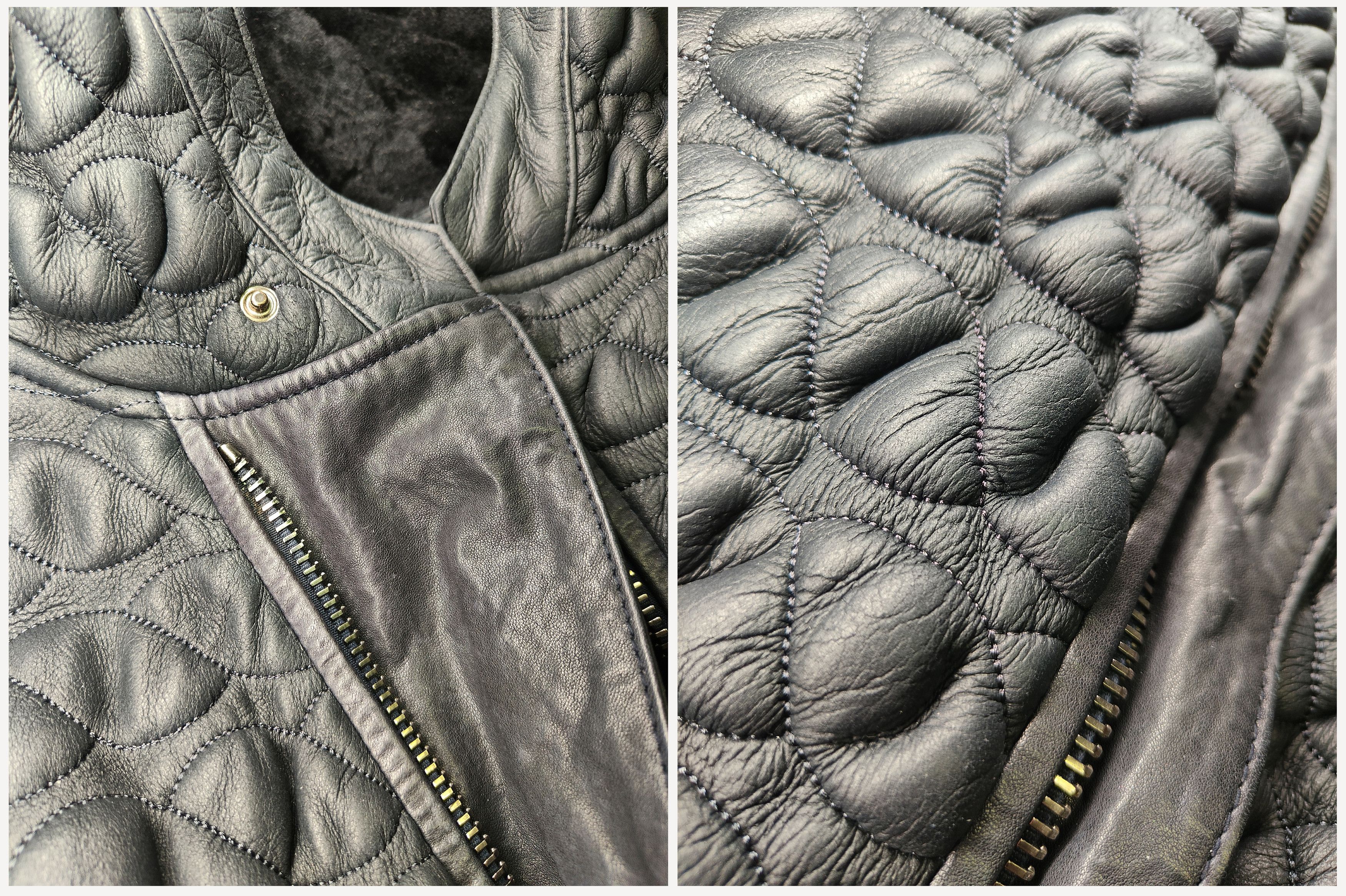 Giorgio Armani GIORGIO ARMANI _ QUILTED _ SHEARLING _ HOODED LEATHER Size US M / EU 48-50 / 2 - 5 Thumbnail