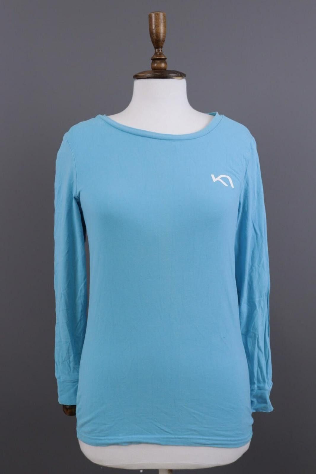 Designer Kari Traa Blue Long Sleeve Activewear Top Base Layer Size S Size S / US 4 / IT 40 - 1 Thumbnail