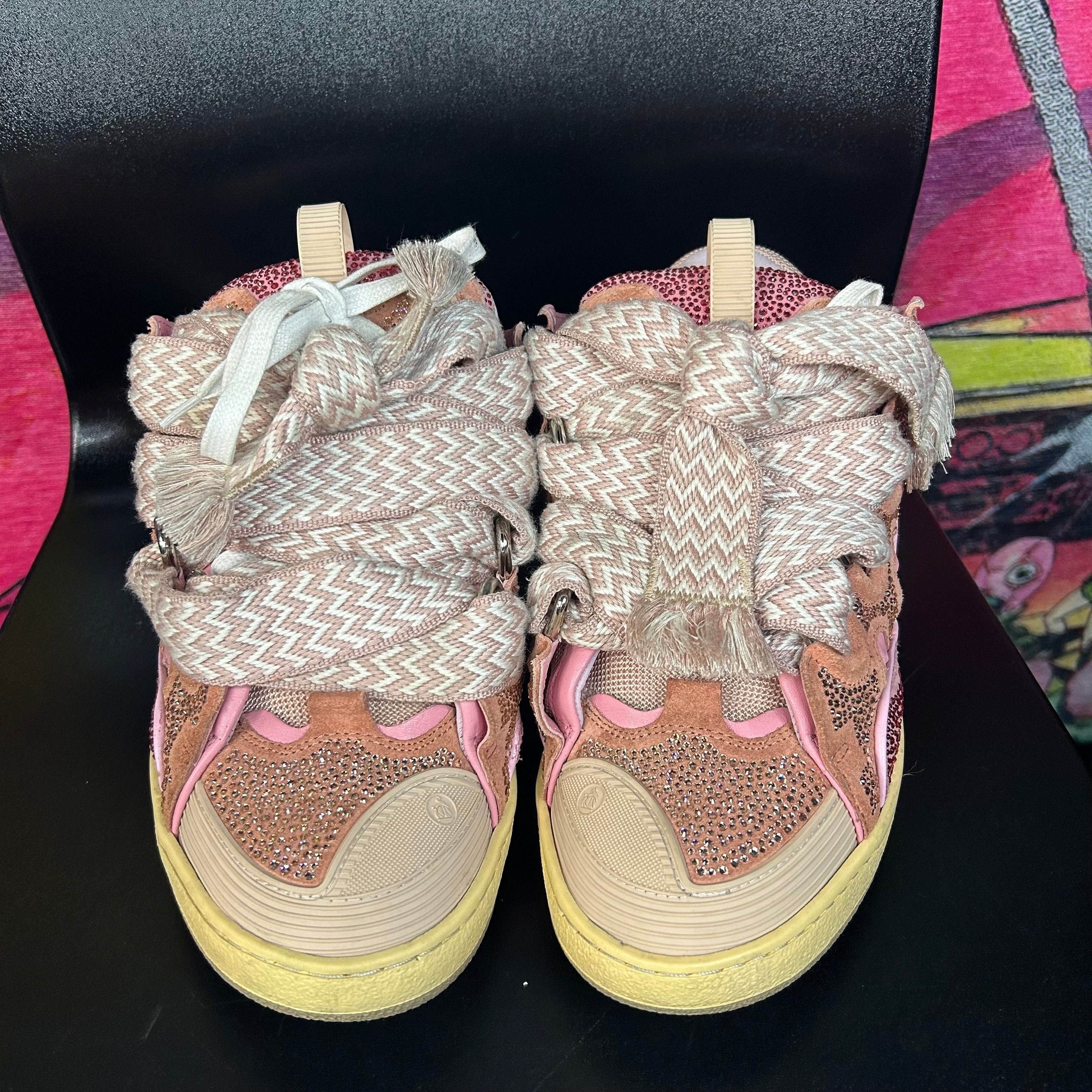 Lanvin Lanvin Curb Sneakers Crystal Embellished Pink Size 41 / 8 Size US 8 / EU 41 - 4 Thumbnail
