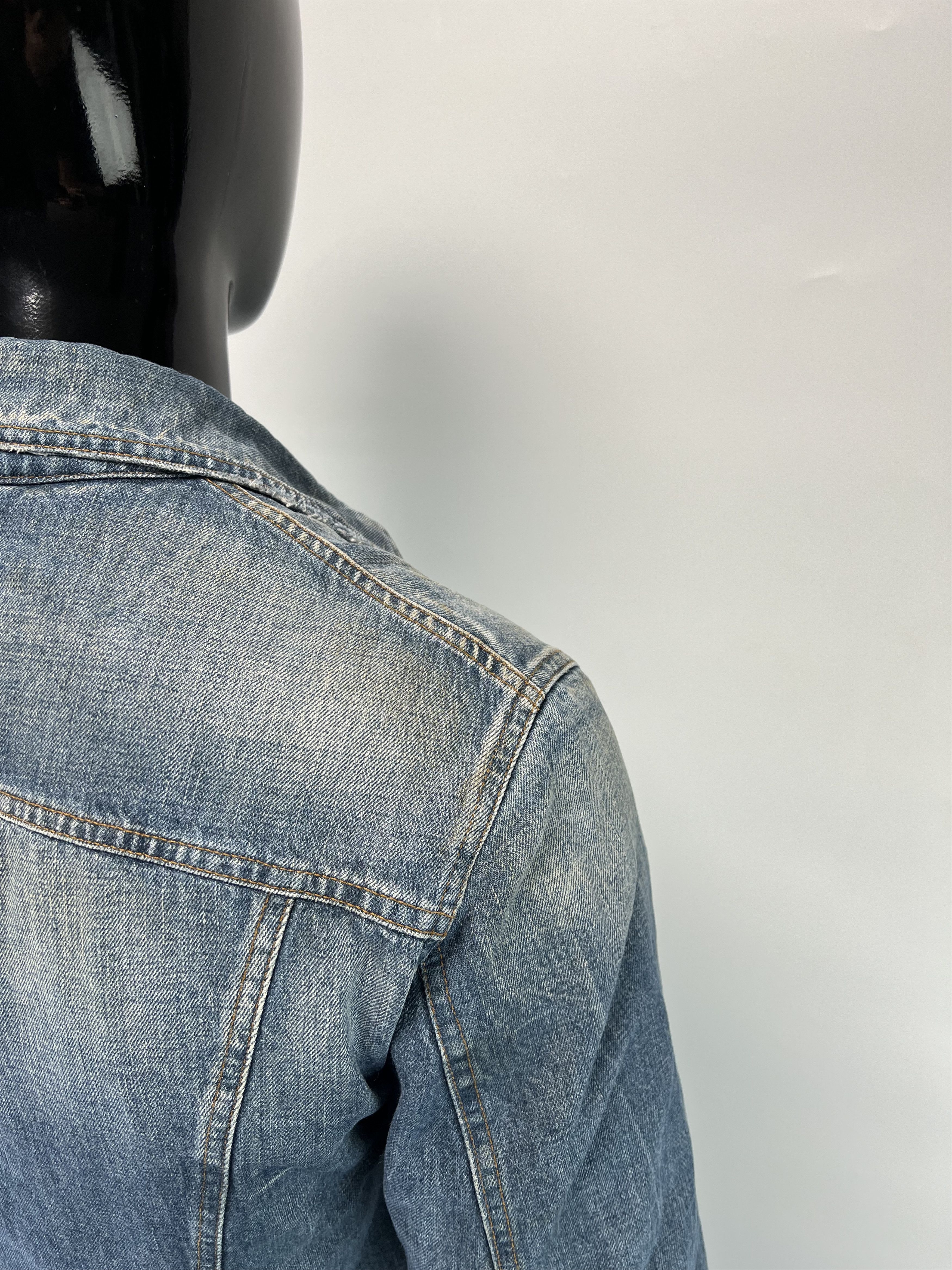 Bally Bally Rare Vtg Full Zip Distressed Denim Biker Jacket M/L Size US L / EU 52-54 / 3 - 9 Thumbnail