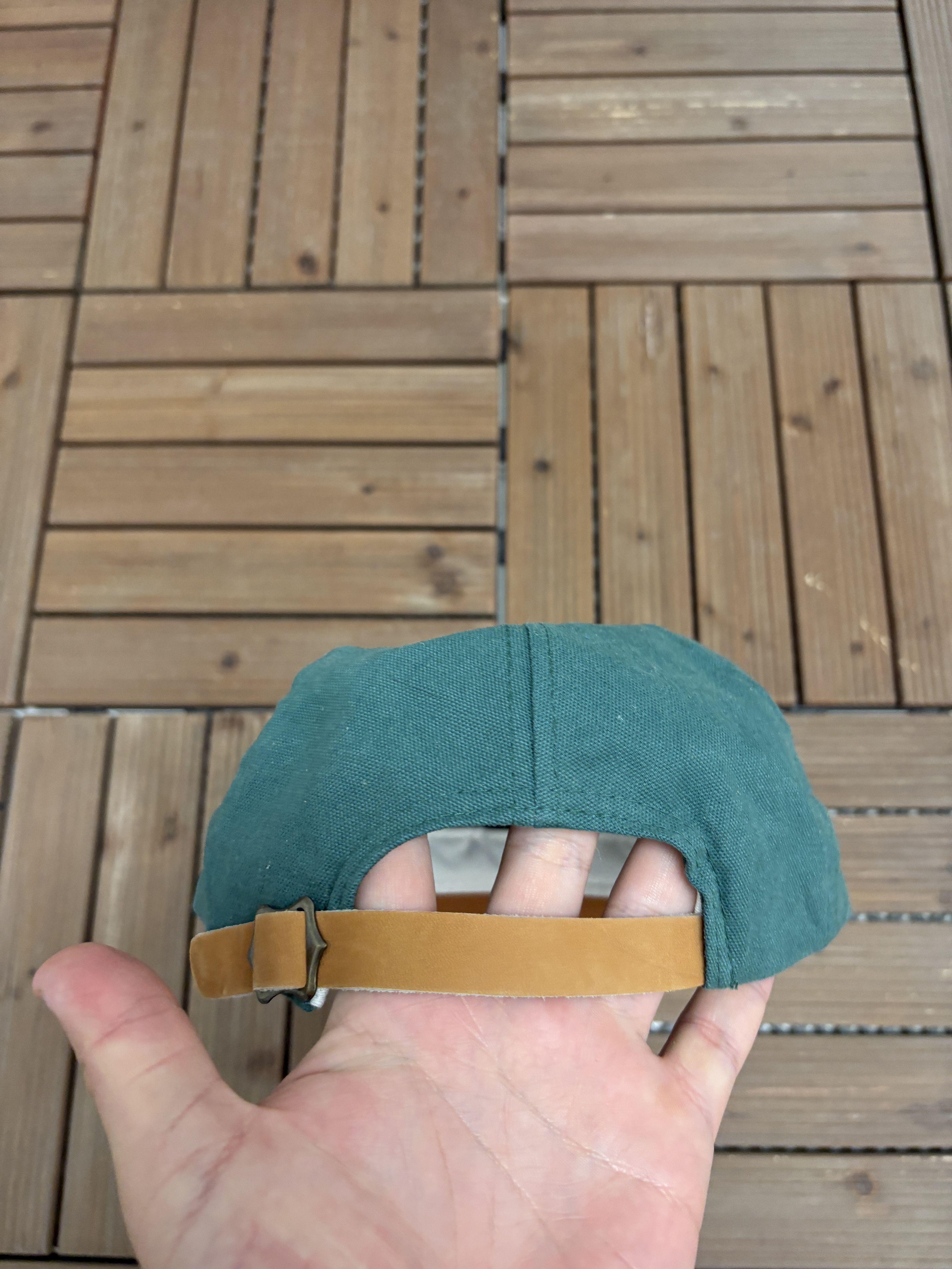 Vintage Mobil Embroidered Vintage Green Metal Clasp Hat Cap Size ONE SIZE - 5 Thumbnail