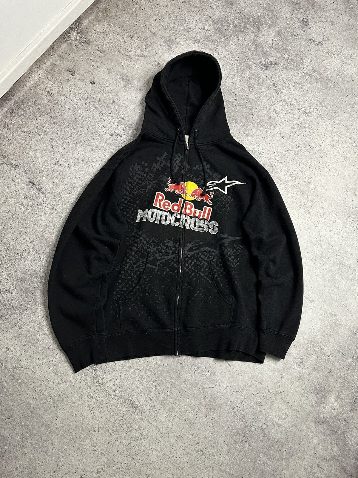 Alpinestars Alpinestars Spell Out Red Bull Motocross Racing Zip Hoodie Size US L / EU 52-54 / 3 - 1 Thumbnail
