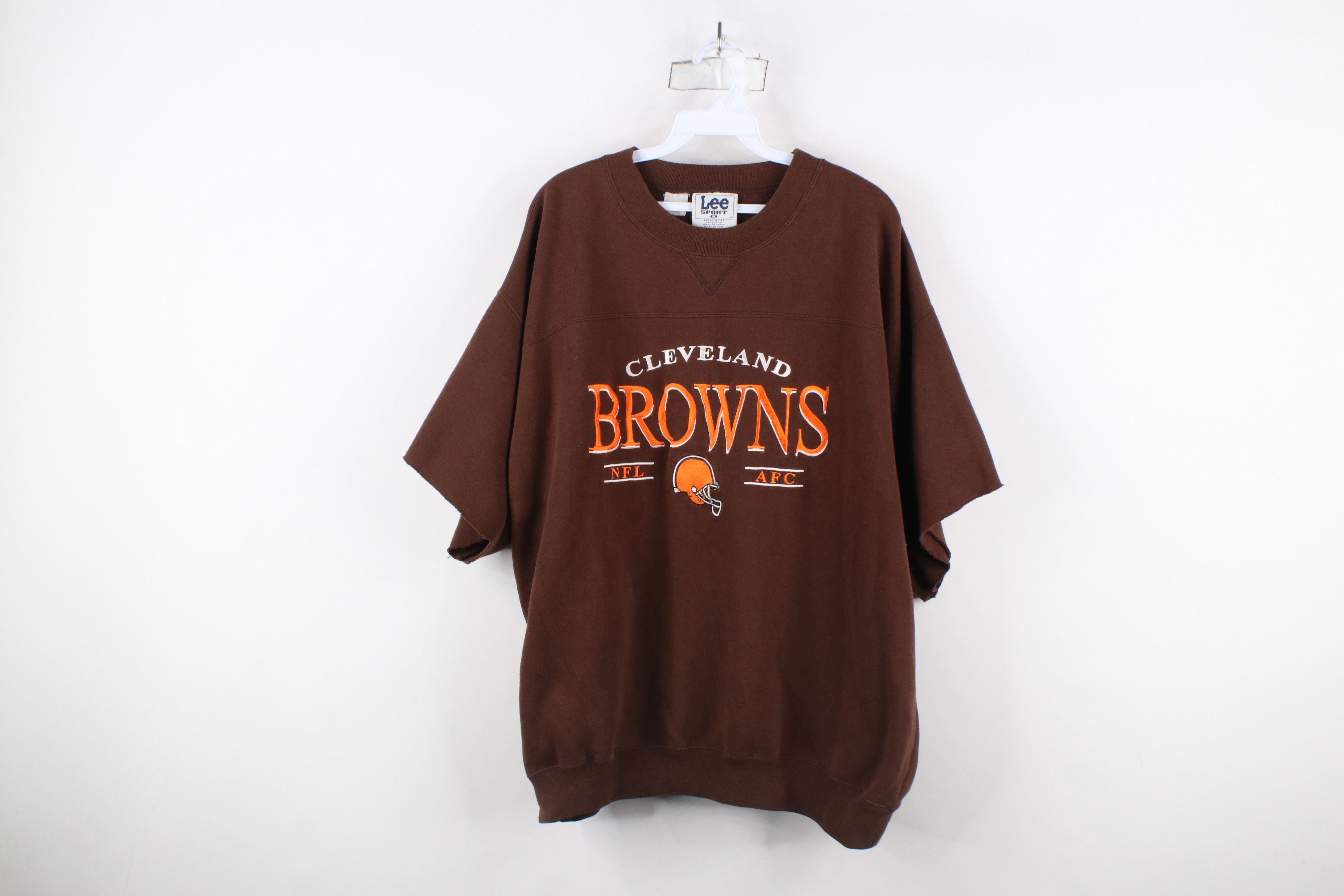 Vintage Vintage 90s Cleveland Cut Off Short Sleeve Sweatshirt Size US XL / EU 56 / 4 - 1 Thumbnail
