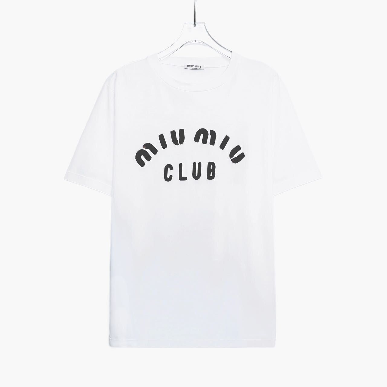 Miu Miu White Short Sleeve Graphic T-Shirt Size US XS / EU 42 / 0 - 1 Thumbnail