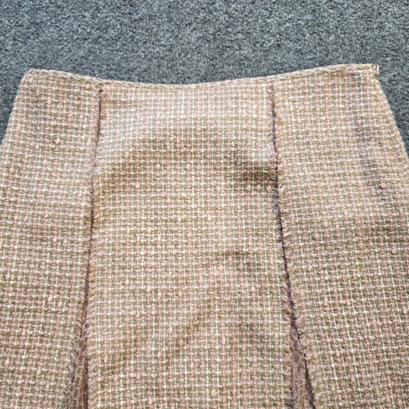 Elie Tahari Elie Tahari Skirt Womens Size 6 Pink Brown Tweed Plaid Wool Silk Career Capsule Size 28" / US 6 / IT 42 - 2 Thumbnail