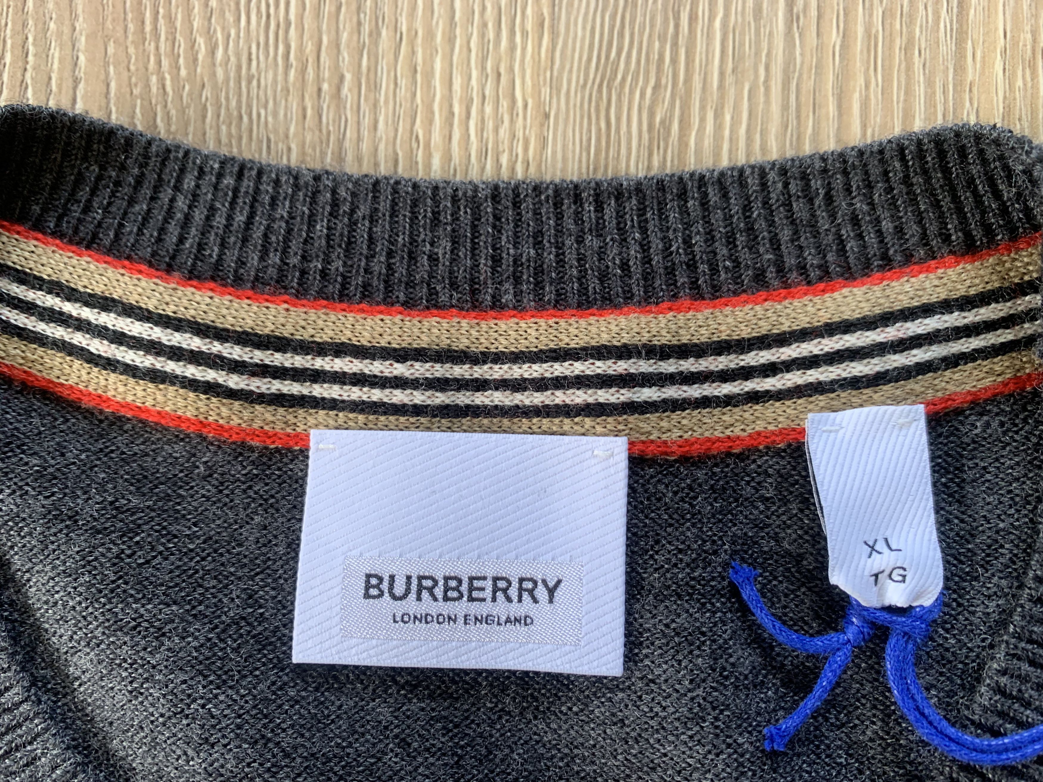 Burberry Burberry Paradise Mens Merino Wool Melange Grey Sweater Size US XL / EU 56 / 4 - 6 Thumbnail