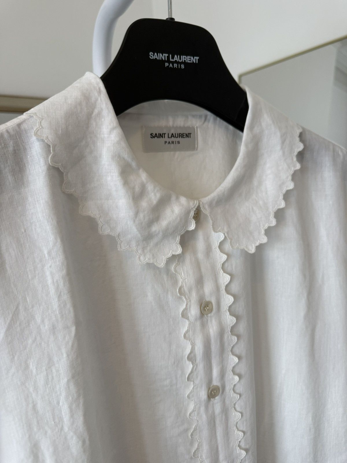 Saint Laurent Paris SS22 Saint Laurent Tunique Bordure Linen Shirt Size US M / EU 48-50 / 2 - 8 Thumbnail