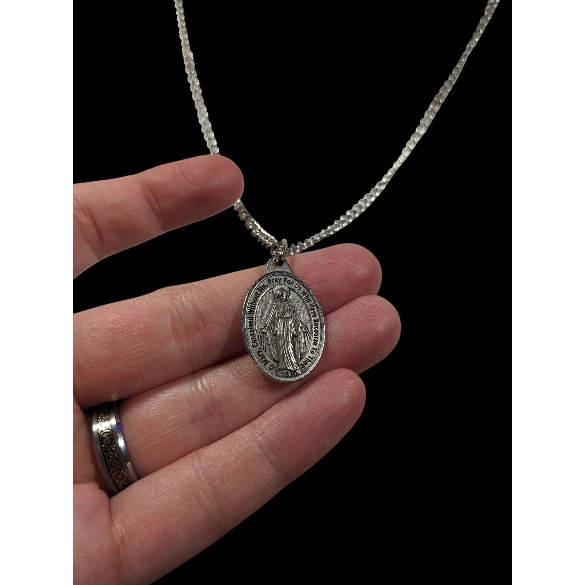 Other Catholic Religious Mother Mary Pendant Prayer Necklace Size ONE SIZE - 3 Thumbnail