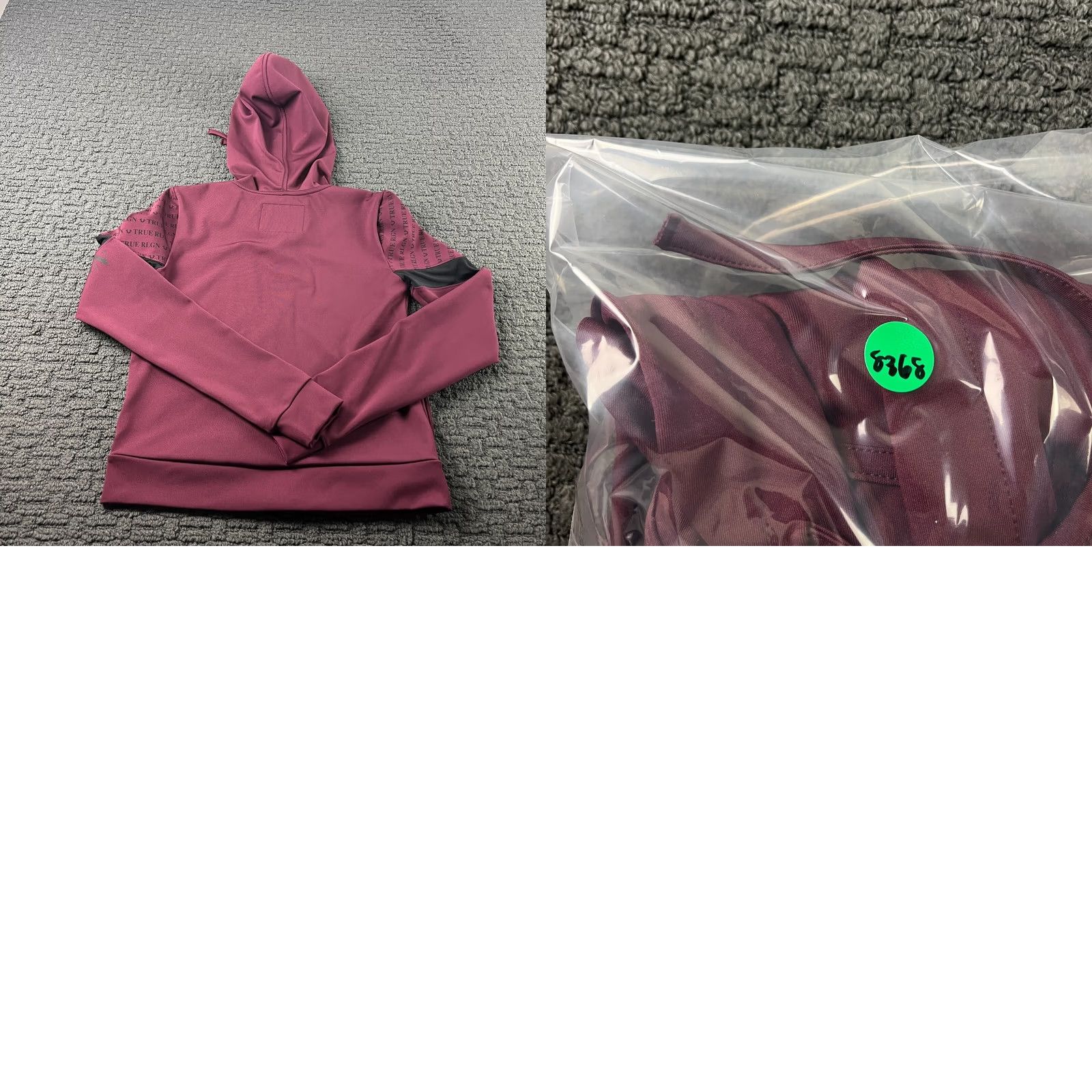 True Religion True Religion Hoodie XS Womens Burgundy Red Full Zip Jacket Monogram Logo Zipper Hooded Size XS / US 0-2 / IT 36-38 - 9 Thumbnail