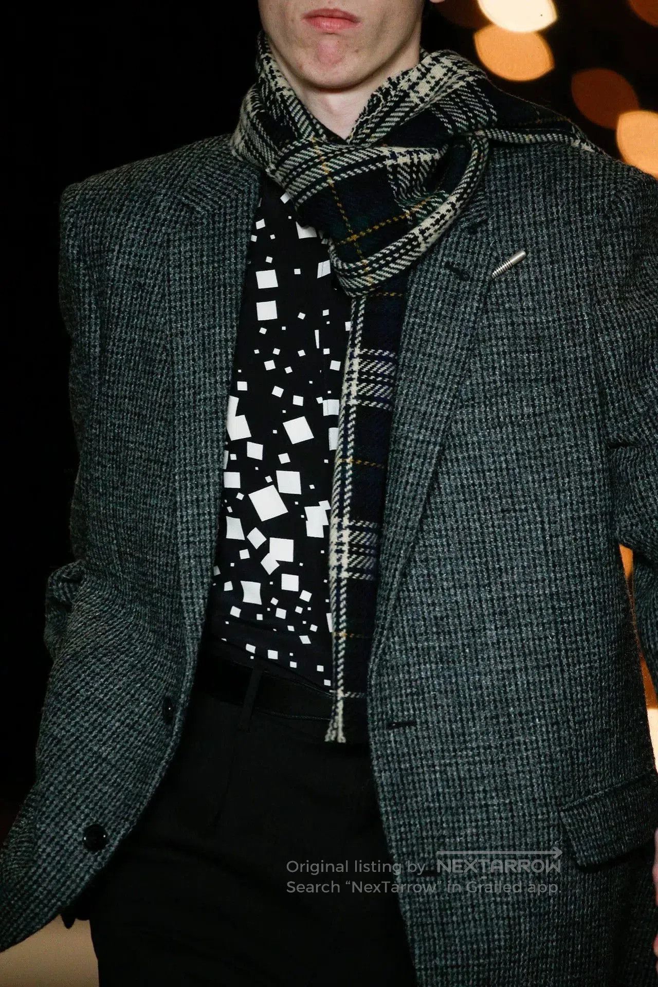 Saint Laurent Paris Saint Laurent Black and White Square Shirt. Size US M / EU 48-50 / 2 - 8 Thumbnail