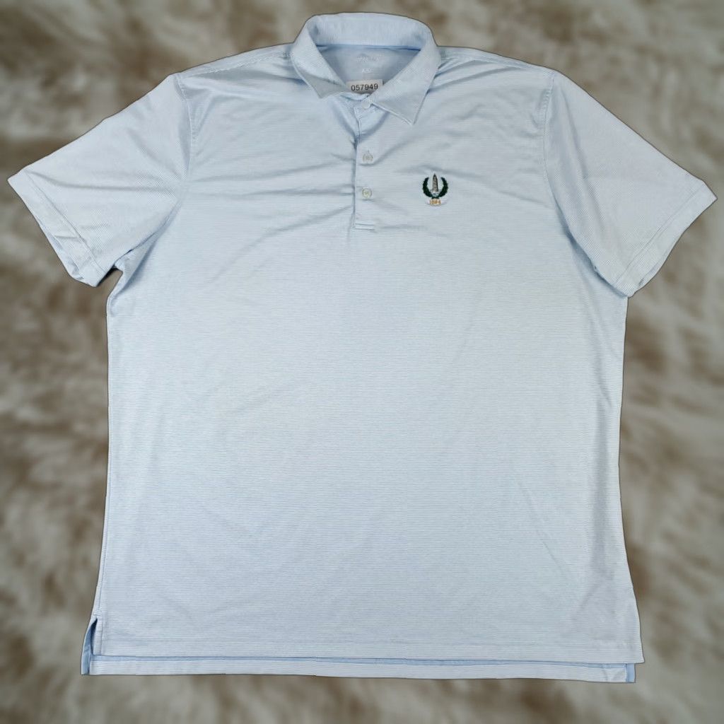johnnie-O johnnie-O Polo Shirt Mens XL Blue Striped Polyester Golf Short Sleeve Shirt Size US XL / EU 56 / 4 - 1 Thumbnail