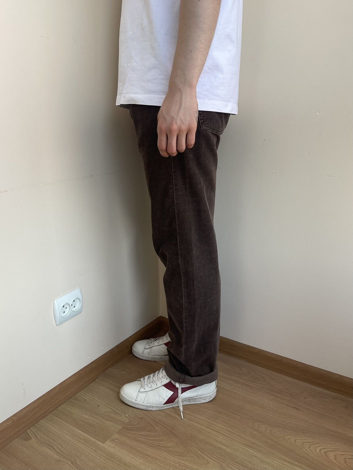 Levi's 551 White Tab Straight Fit Corduroy 5 Pocket Jeans Pants 90s Size US 31 - 4 Thumbnail