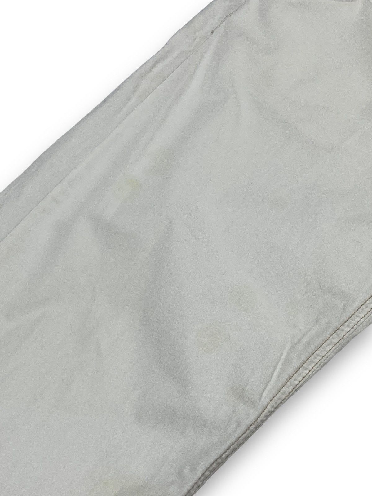 Armani 00s Vintage ARMANI White Pants Avant Garde Big Logo Size US 33 - 14 Thumbnail