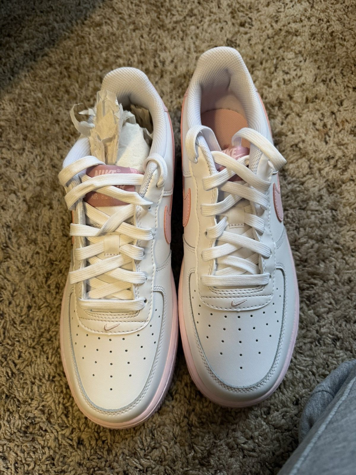 Nike Air Force 1 “ White Pink Foam” GS Size US 8.5 / IT 38.5 - 5 Thumbnail