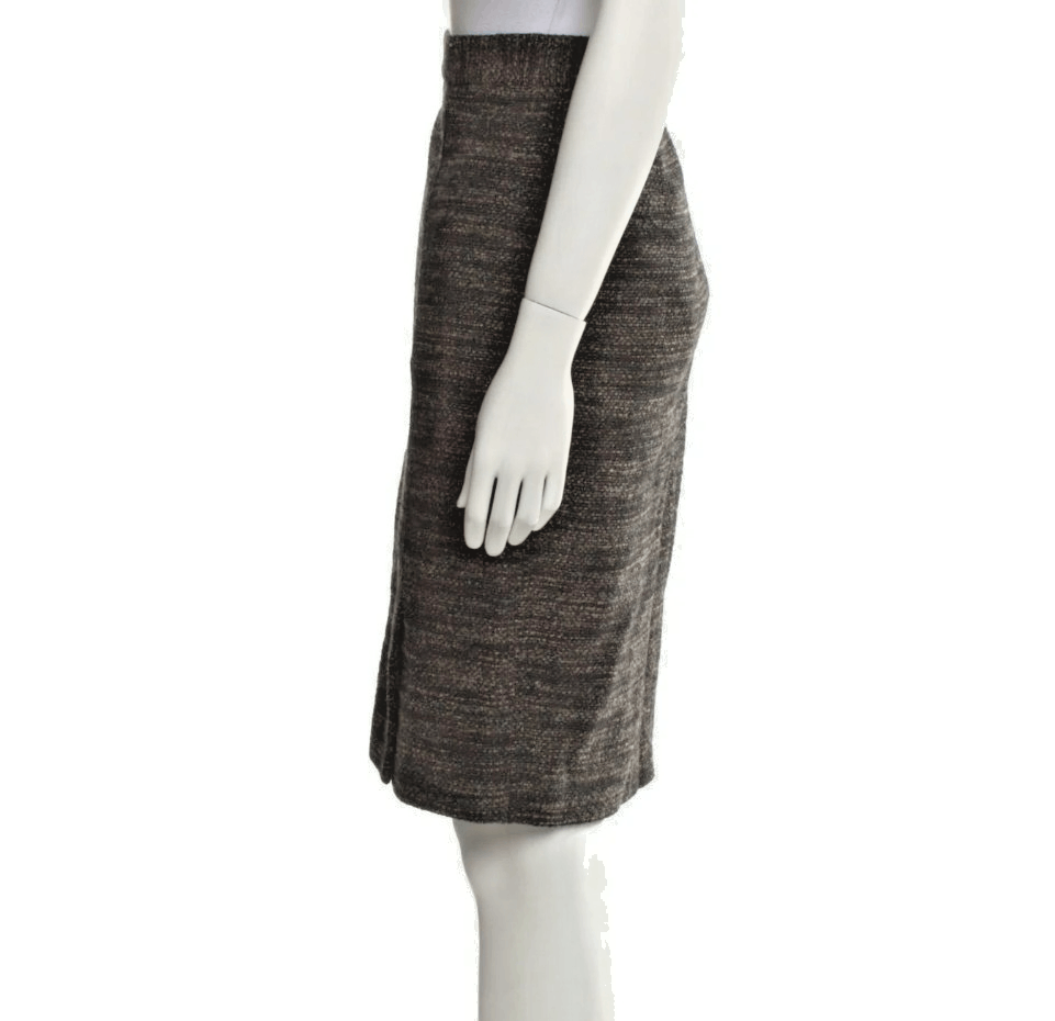 Dolce & Gabbana Dolce & Gabbana Brown Black Zip Skirt US8 IT44 Alpaca Wool Size 30" / US 8 / IT 44 - 5 Thumbnail