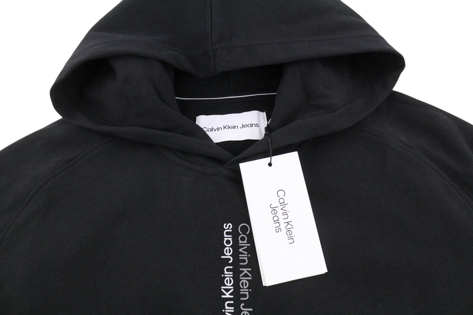 Calvin Klein XL Black Cotton Oversized Logo Pullover Hoodie 87449 Size US XL / EU 56 / 4 - 4 Thumbnail