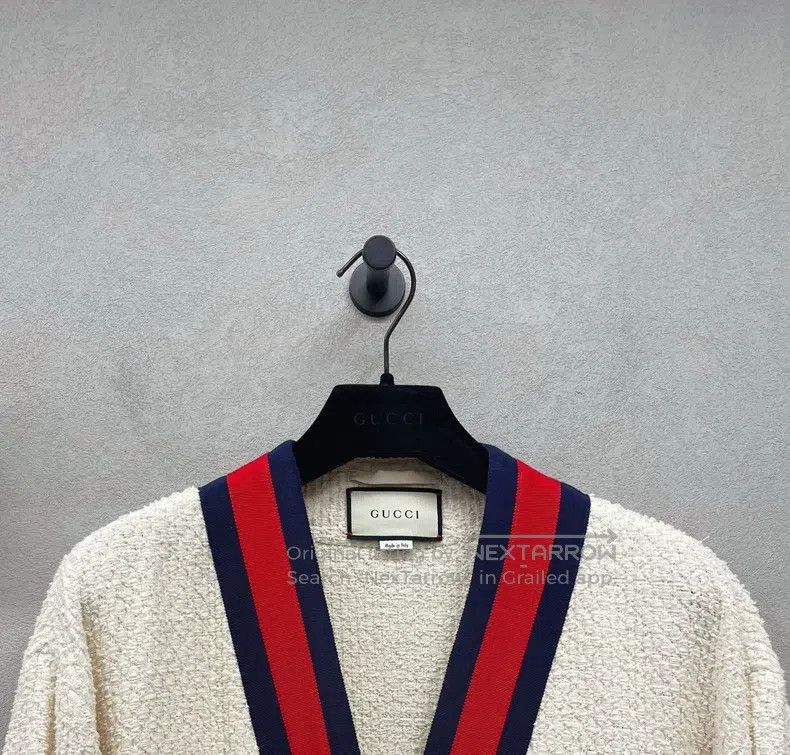 Gucci Gucci Contrasting colour webbing rolled edge loose tweed c Size XS / US 0-2 / IT 36-38 - 4 Thumbnail