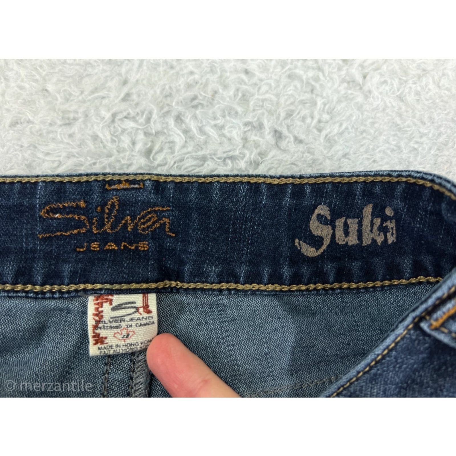 Silver Jeans Co. Silver Jeans Pants Womens 28 Blue Denim Suki Boot Cut Cotton Blend Western Size 28" / US 6 / IT 42 - 3 Thumbnail
