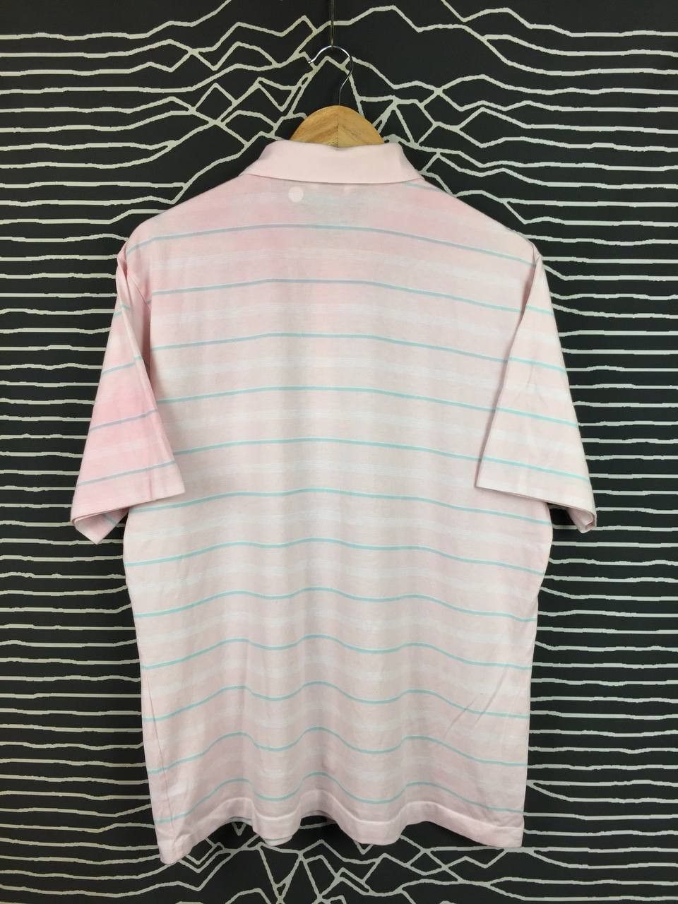 Christian Dior Monsieur Vtg Christian Dior Pastel Striped Cotton Poly Polo Shirt Size US XL / EU 56 / 4 - 7 Thumbnail