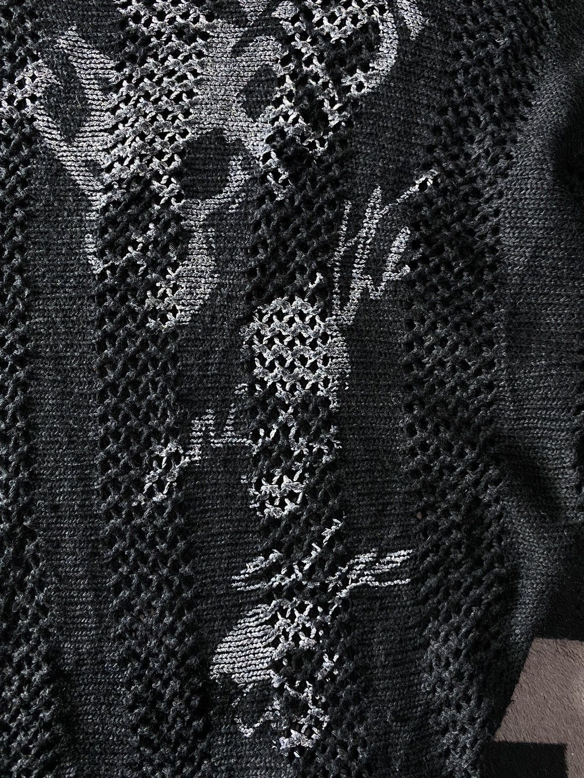If Six Was Nine × Japanese Brand × Le Grande Bleu (L.G.B.) Ghost Of Harlem skull fishnet knit ifsixwasnine style Size US L / EU 52-54 / 3 - 5 Thumbnail