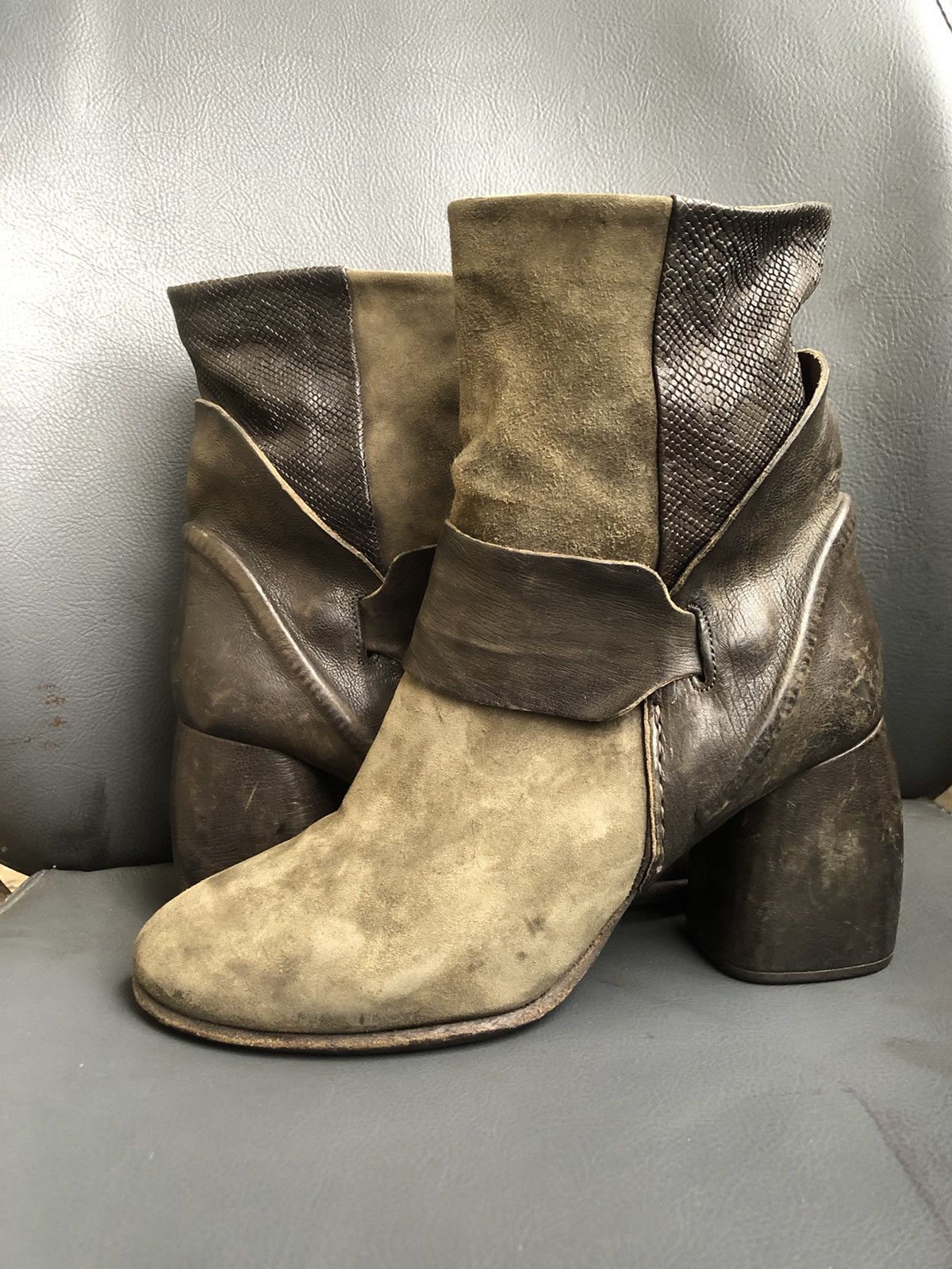 A.S.98 A.S 98 Grean Leather Women’s Boots Size 37 Size US 7 / IT 37 - 1 Thumbnail
