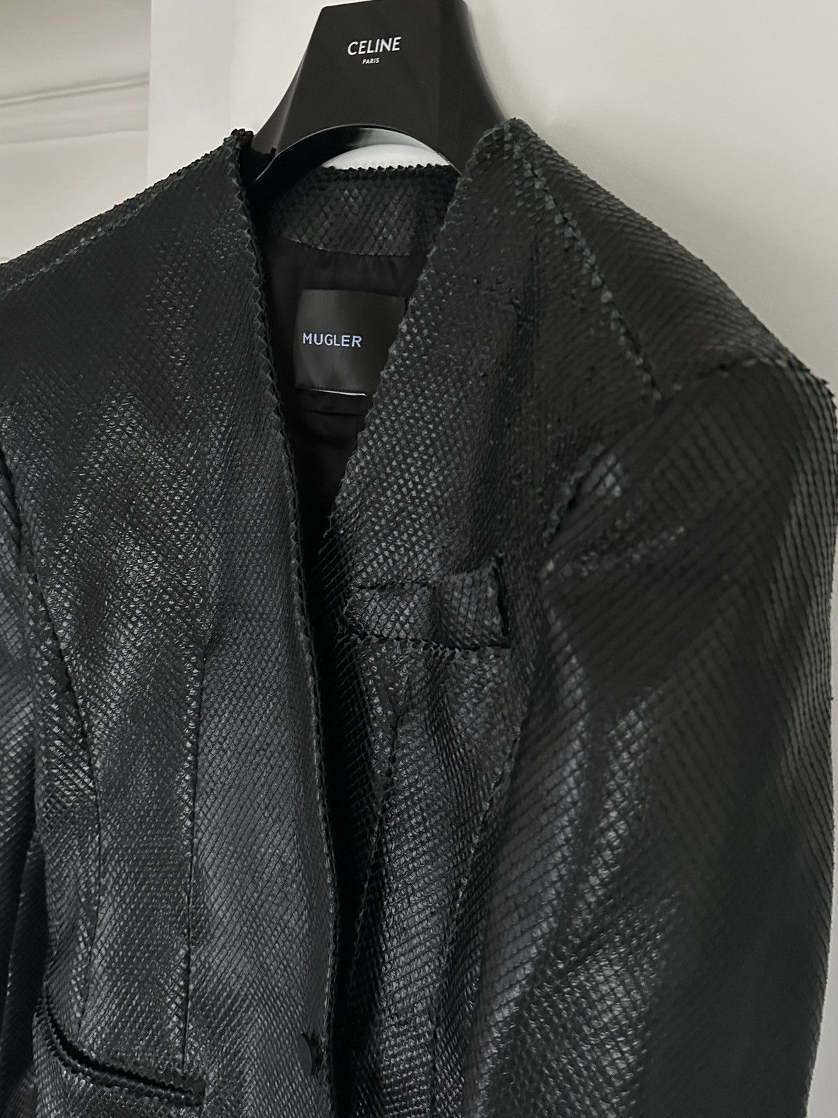 Mugler Mugler David bowie archive cut python leather jacket Size 48R - 4 Thumbnail
