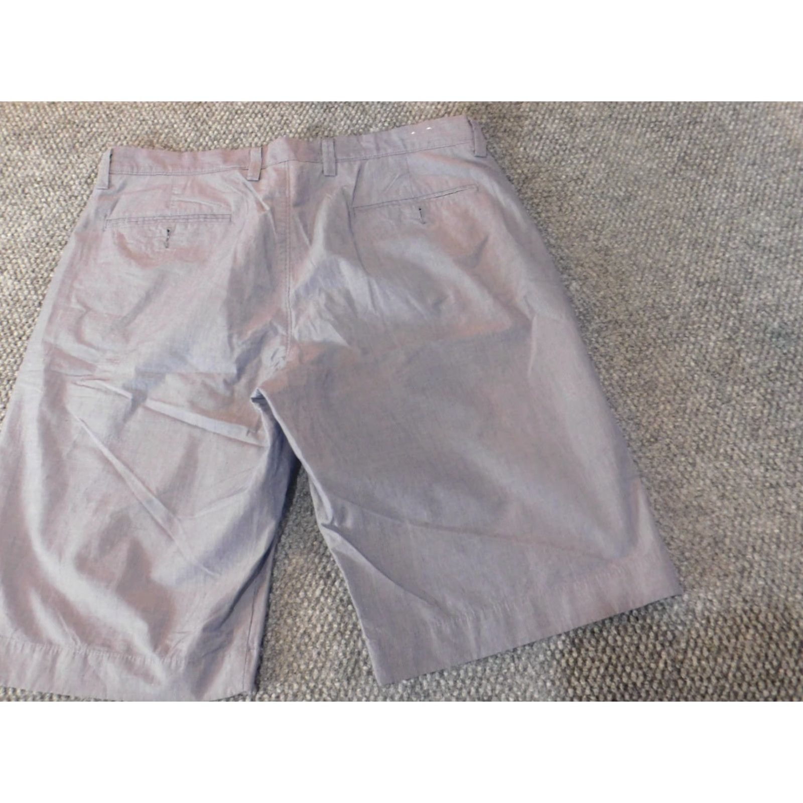 J.Crew J.CREW Mens Shorts 31 blue striped regular chino Flat Front Cotton Run? (Oops) Size US 31 - 7 Thumbnail