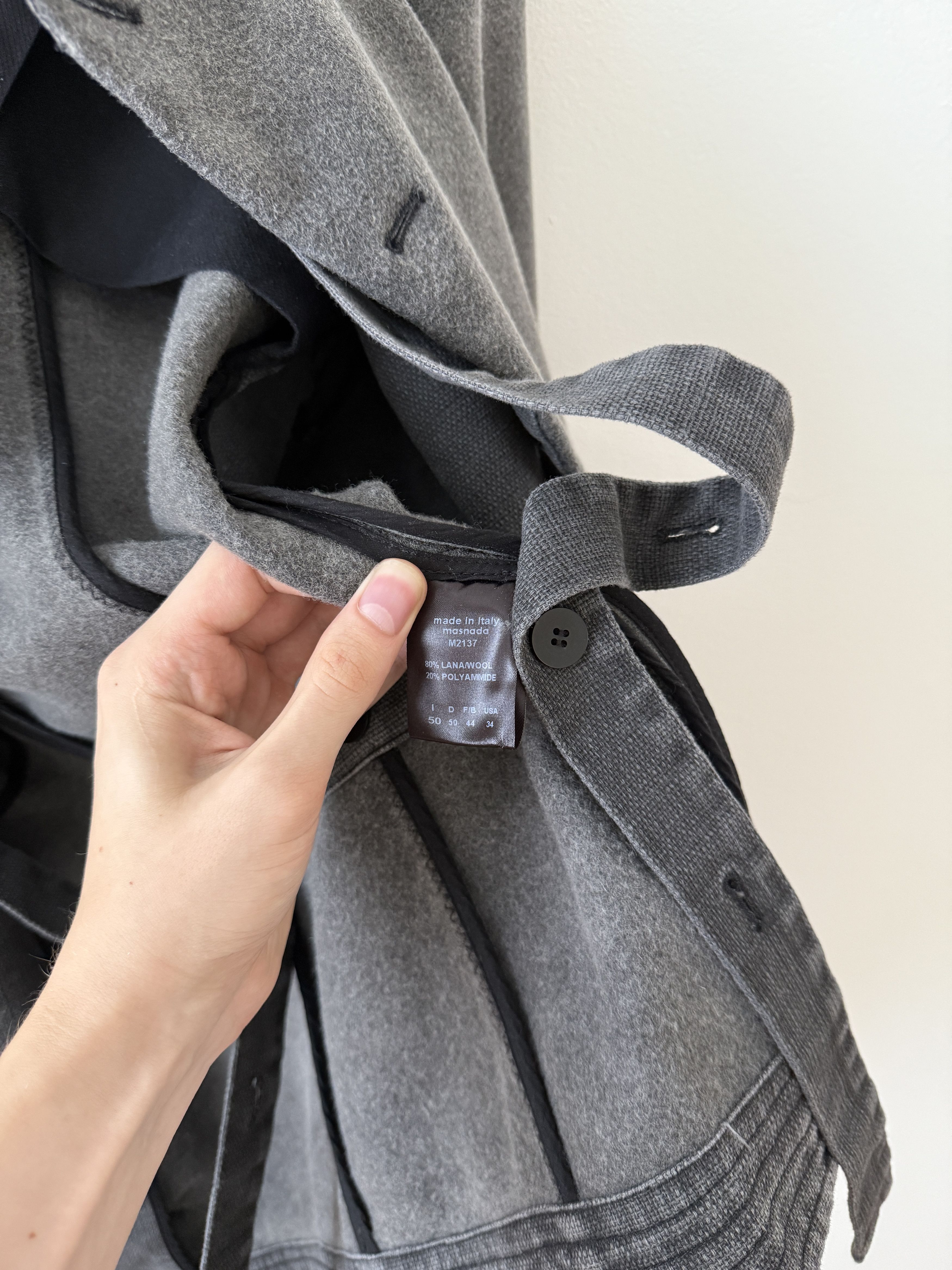 Masnada Wool Asymmetrical Peacoat Size US M / EU 48-50 / 2 - 19 Thumbnail