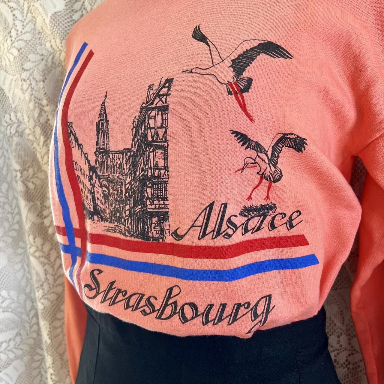 Other Vintage salmon pink vintage 80s Strasbourg sweatshirt Size S / US 4 / IT 40 - 4 Thumbnail