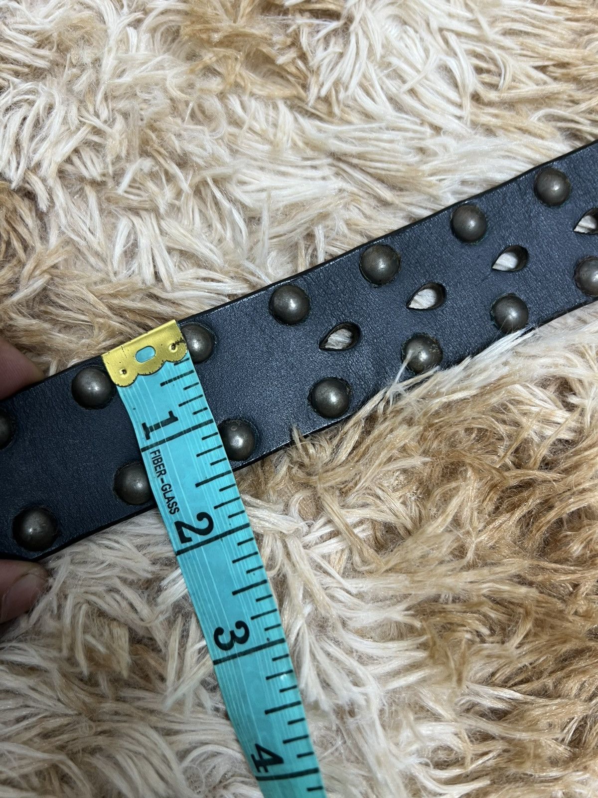 Japanese Brand Vintage Studded Leather Belt | Grunge Punk 90s Aesthetic Size ONE SIZE - 9 Thumbnail