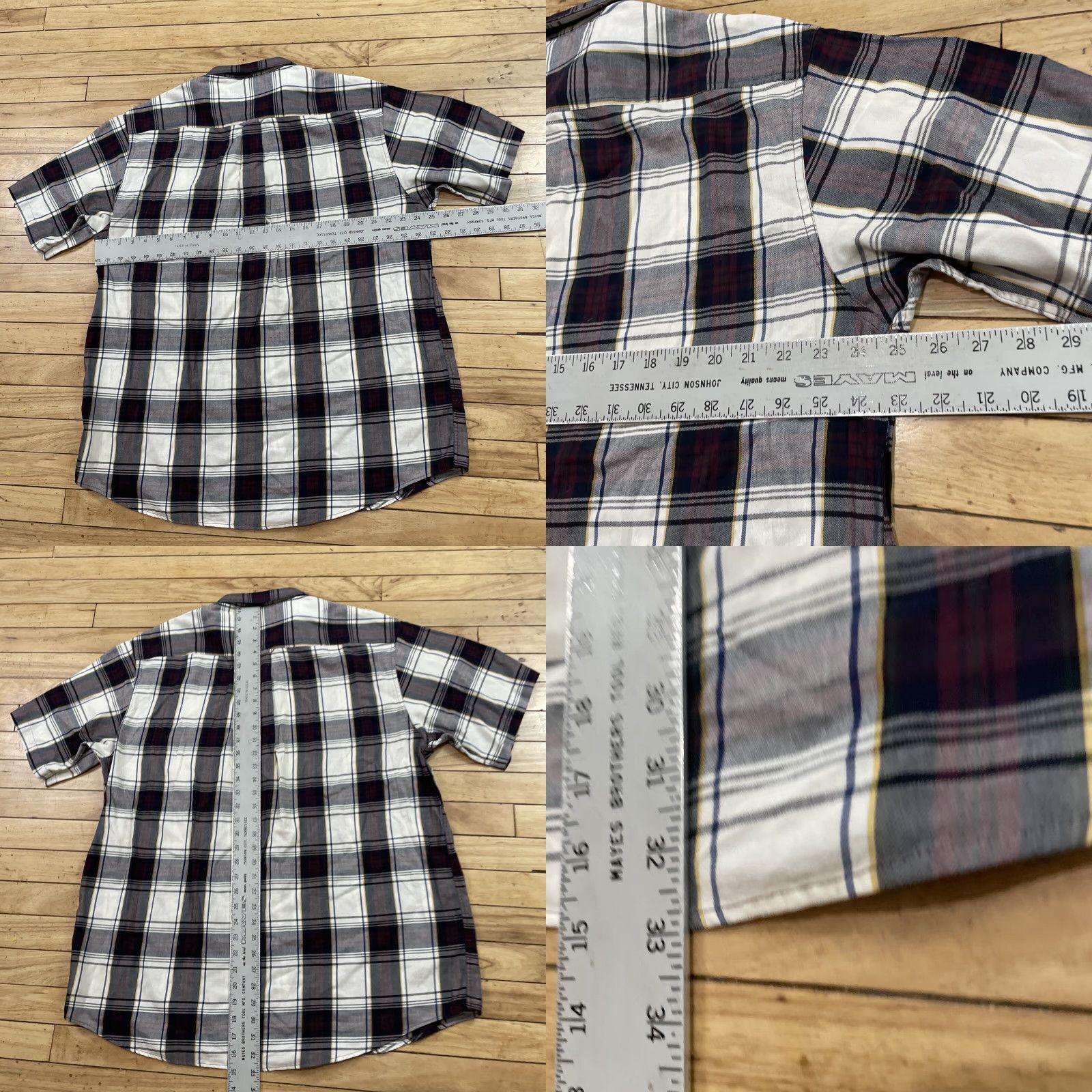 Vintage VINTAGE Trader Bay Button-Up Shirt Men XLT Purple Gray Plaid Outdoor Oxford XL Tall Size US XL / EU 56 / 4 - 8 Thumbnail