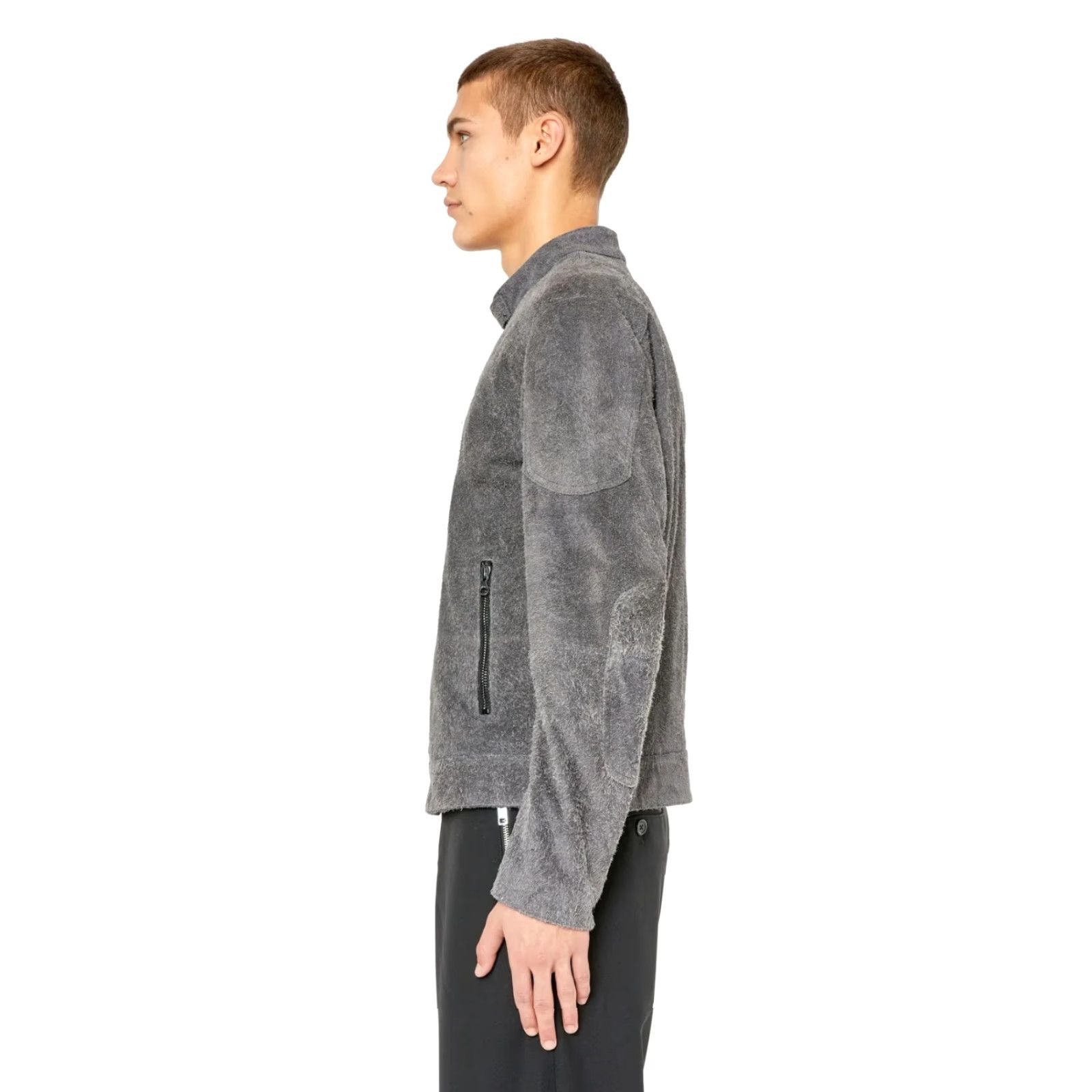 Diesel Diesel Leather Bike Jacket Men's Regular Size 50 Gray Suede Cowhide Made in Italy 50 Biker Size US M / EU 48-50 / 2 - 5 Thumbnail