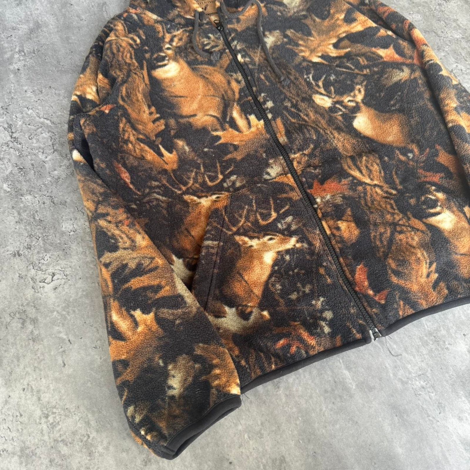Vintage Vintage Y2K Baggy Camouflage Fleece Jacket Size US L / EU 52-54 / 3 - 2 Thumbnail
