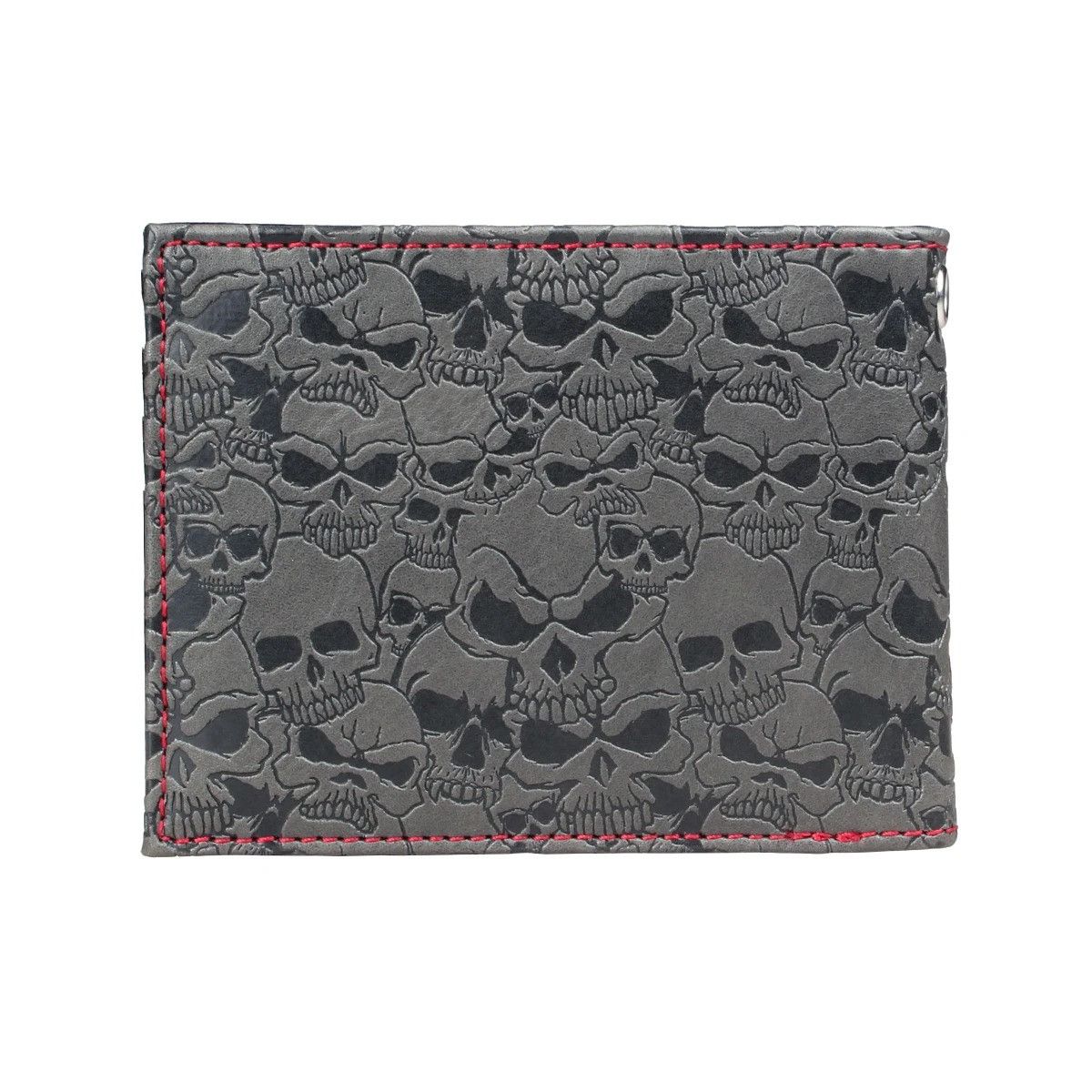 Japanese Brand Skull Double Fold Versatile Card Holder Wallet Size ONE SIZE - 2 Thumbnail